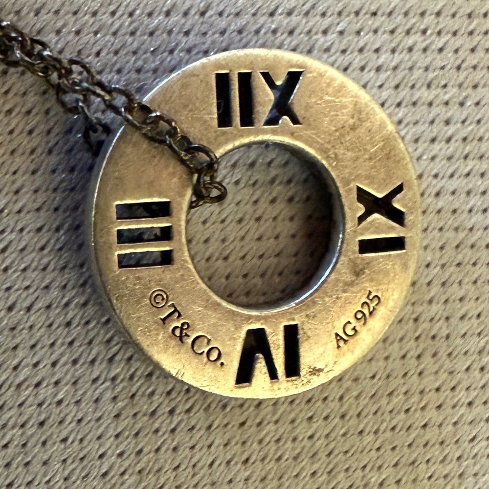 Tiffany & Co. Atlas Silver Pendant Necklace